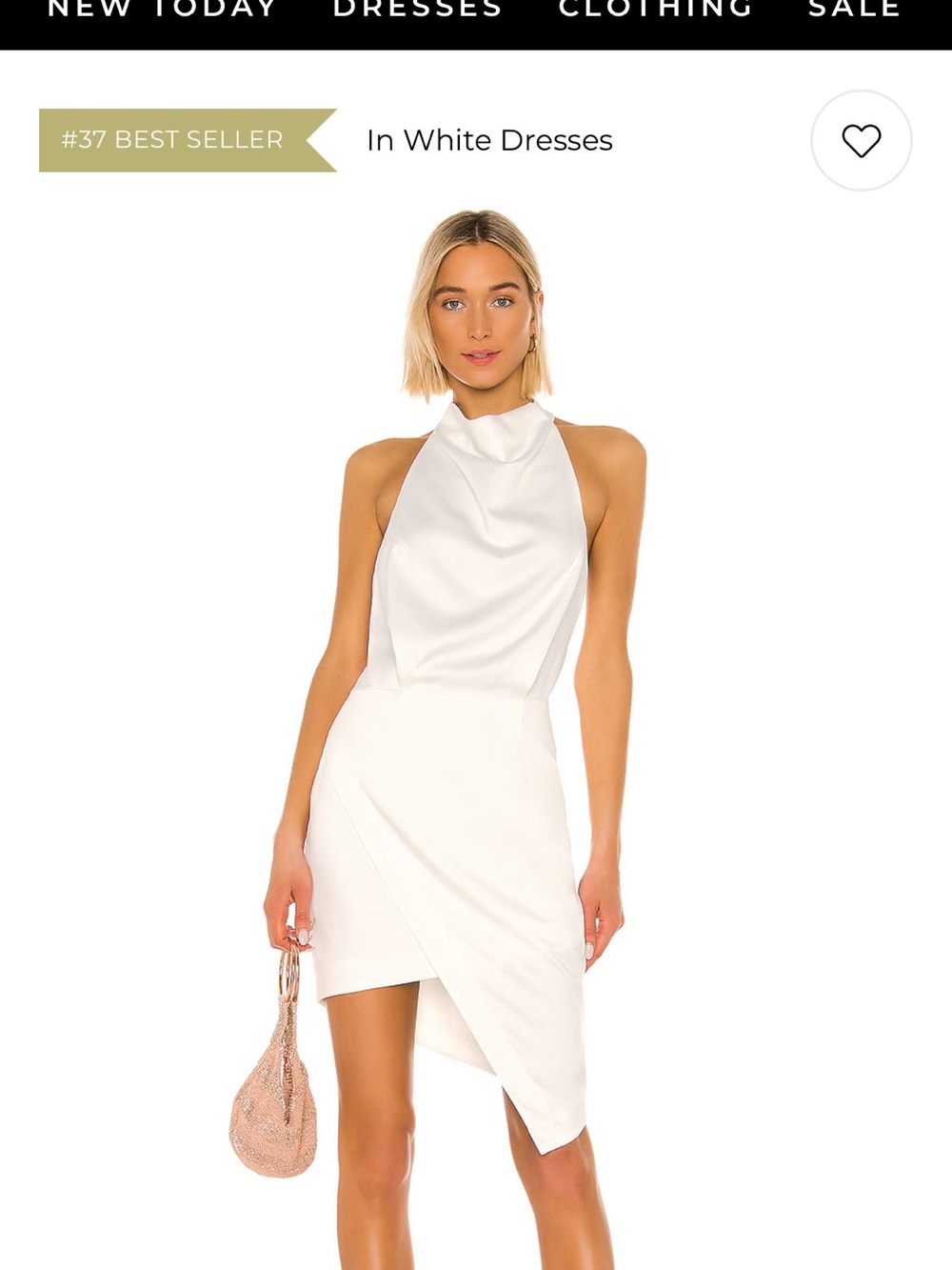 Elegant White Halter Dress
